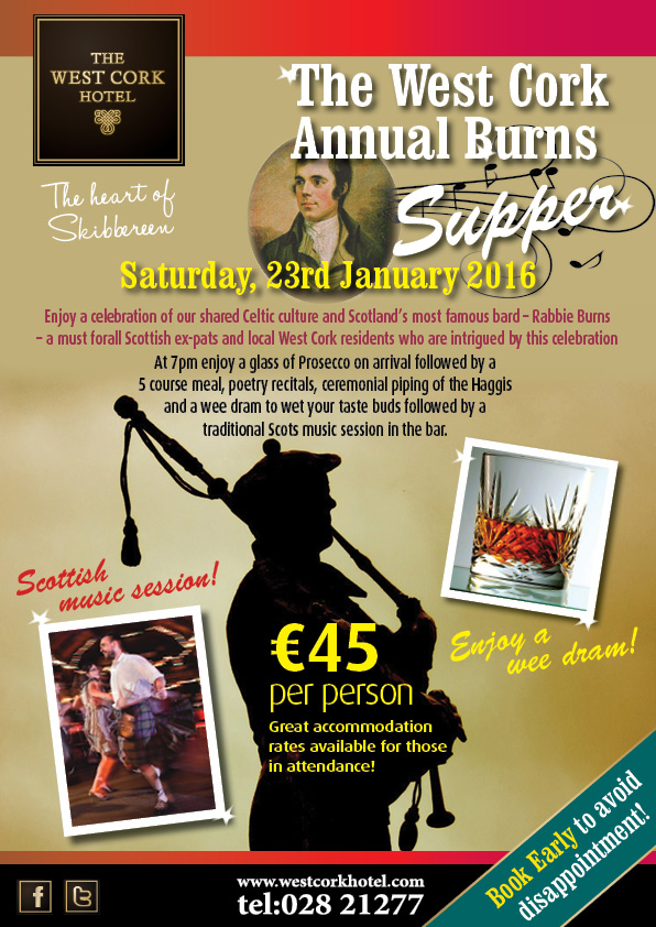 Burns Night 2016 at the West Cork Hotel